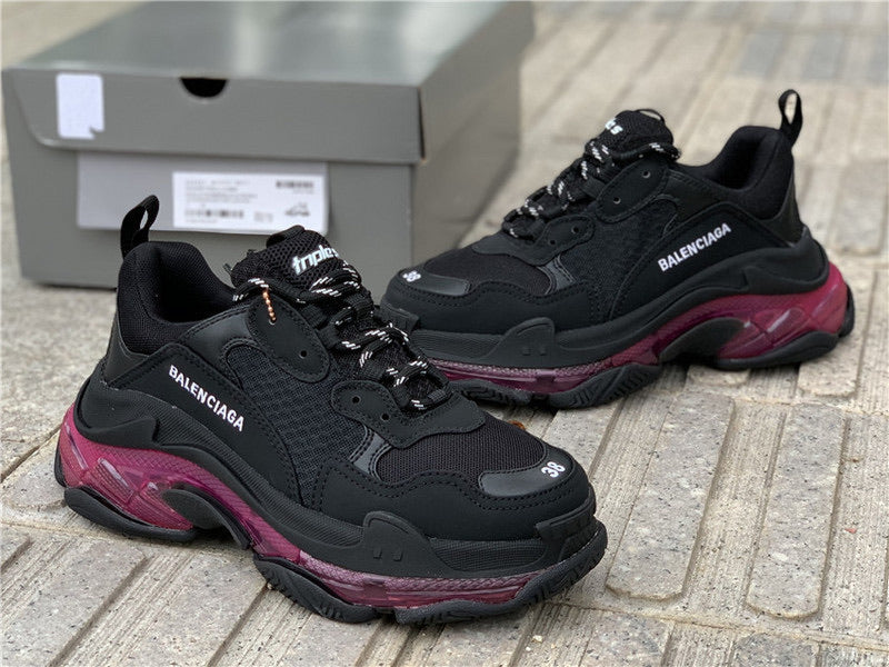 Triple S Clear Sole Neon Pink