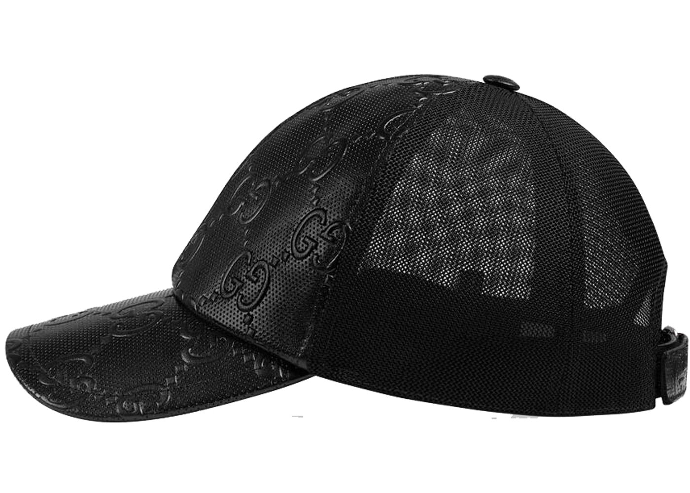 GG Embossed Baseball Hat Black