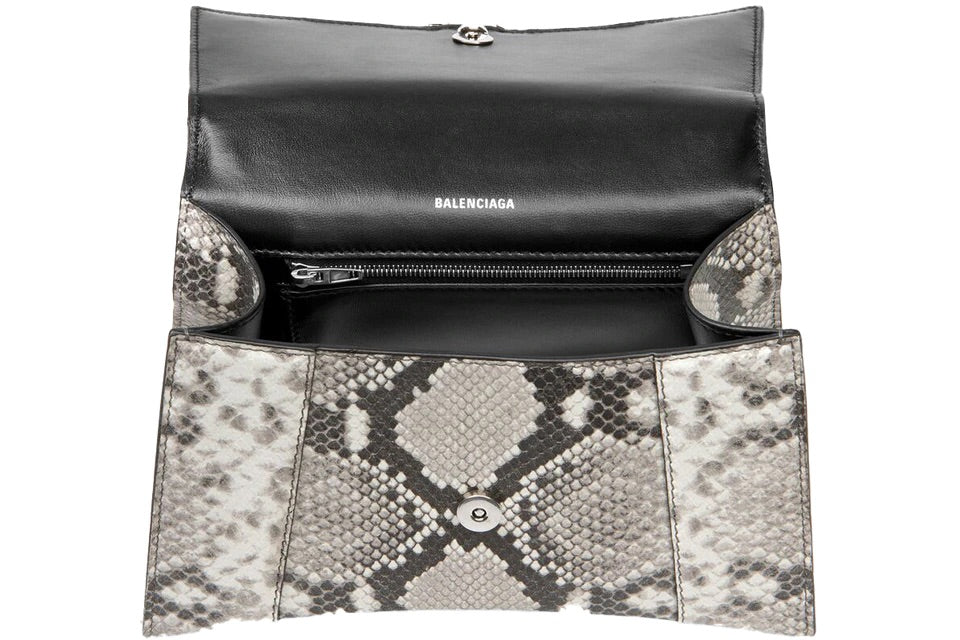 Hourglass Top Handle Bag Snakeskin