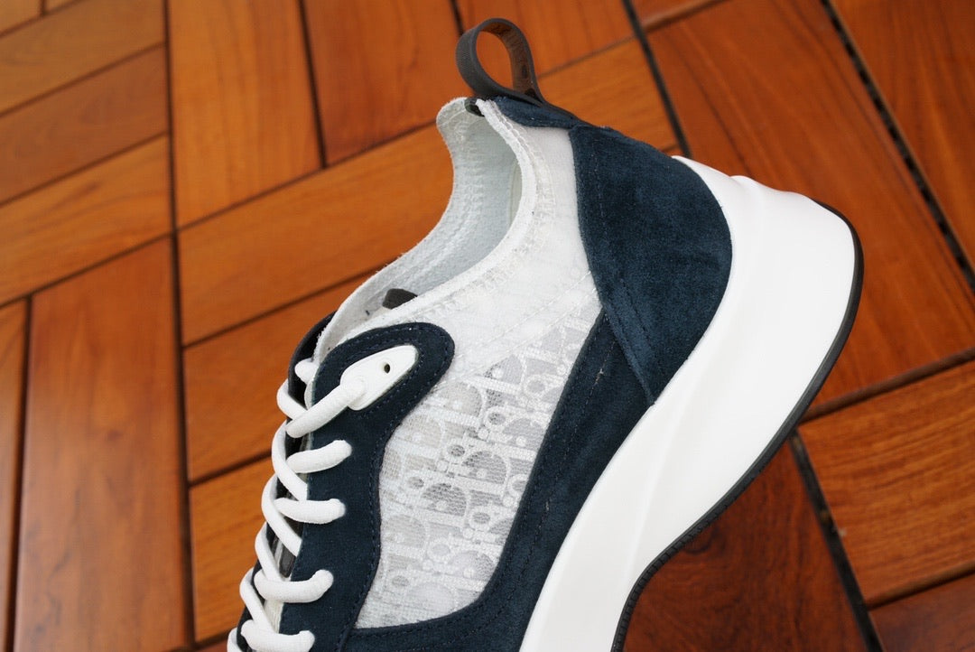 CD B25 Runner Navy Oblique Suede