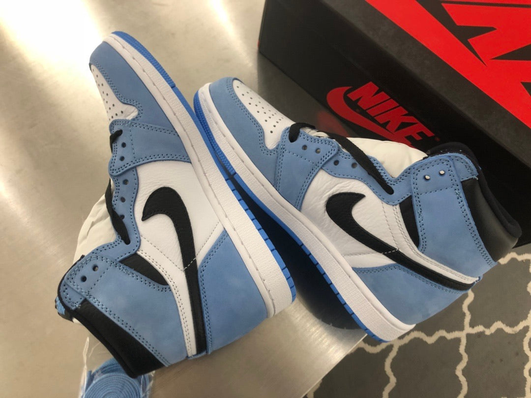 J1 Retro High White University Blue Black