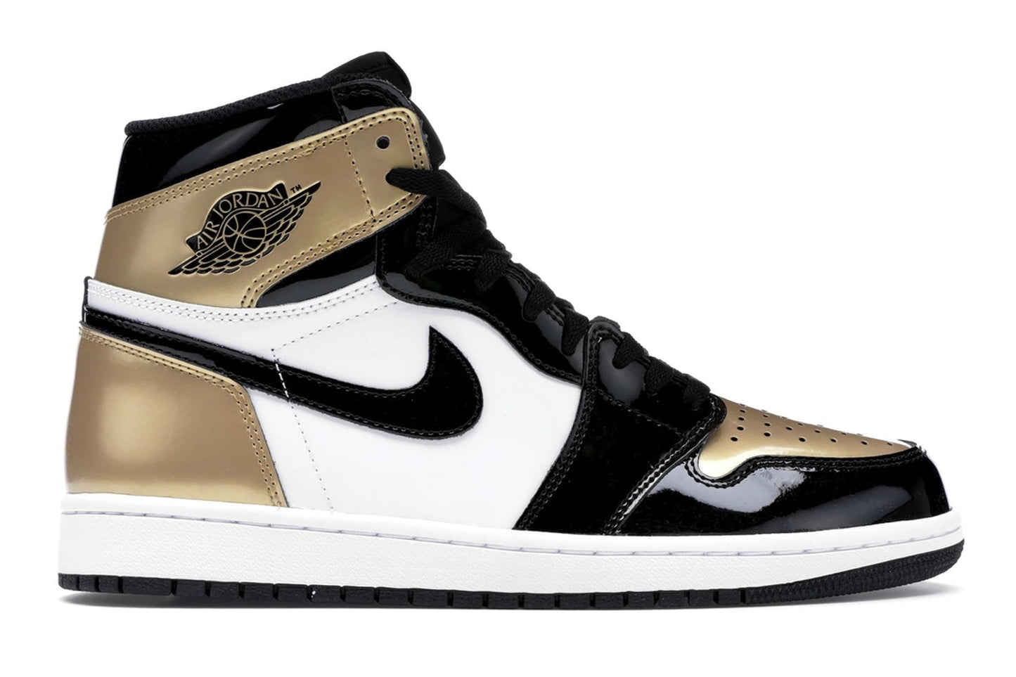 J1 Retro High NRG Patent Gold Toe