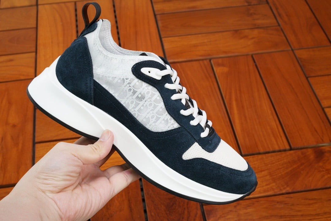CD B25 Runner Navy Oblique Suede
