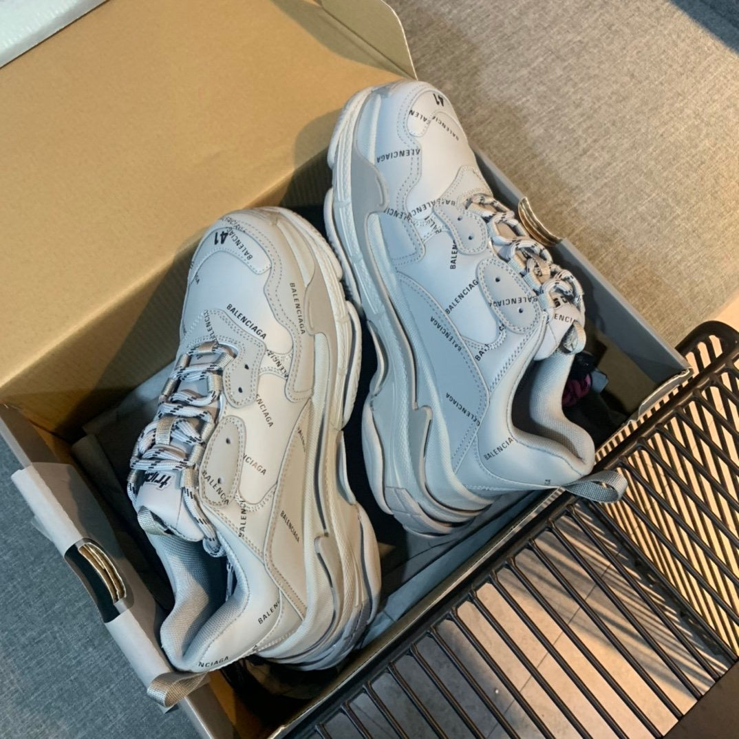 Triple S Allover Logo Grey