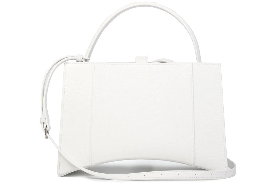 Hourglass East-West Tote Bag White