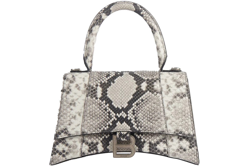 Hourglass Top Handle Bag Snakeskin