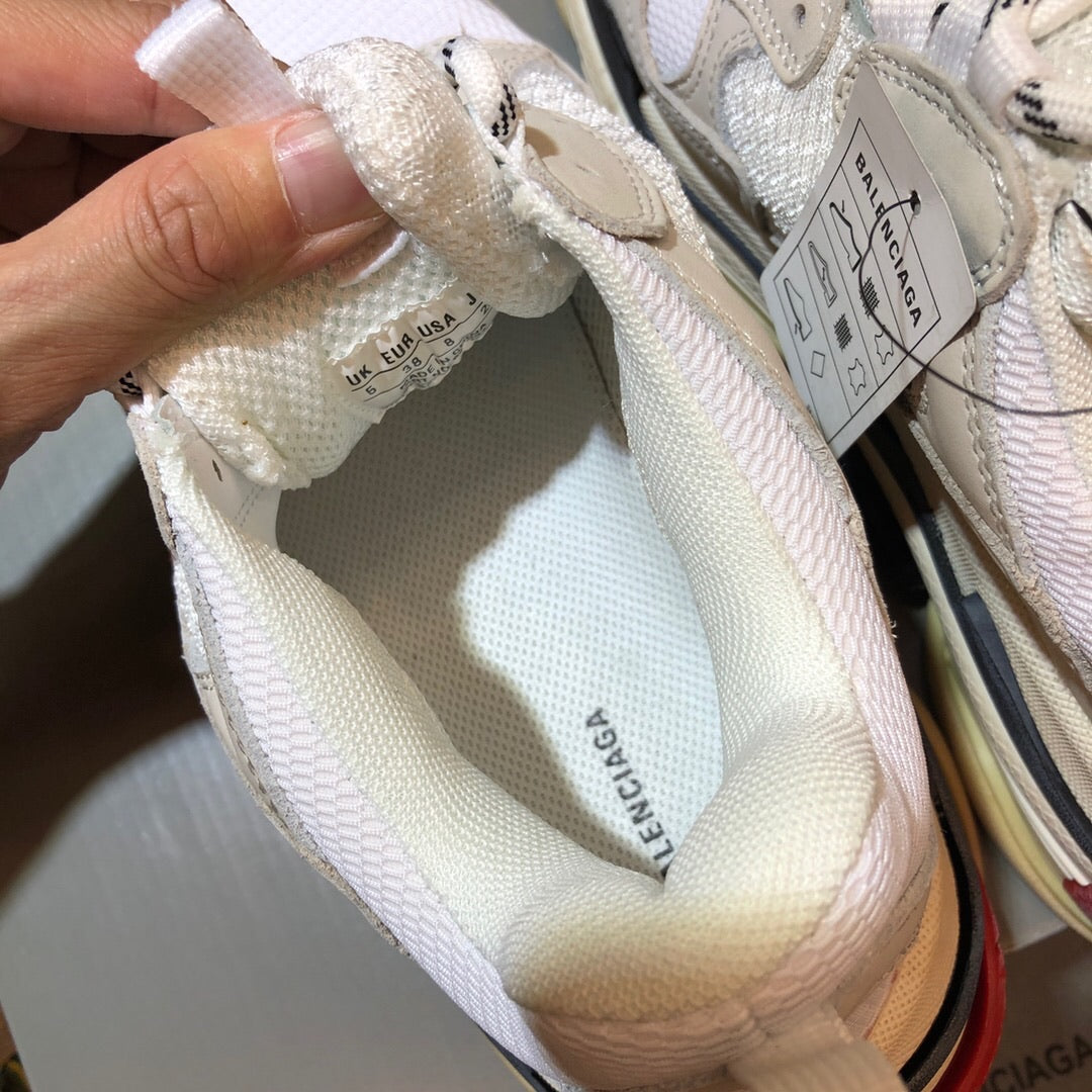 Triple S White Black Red