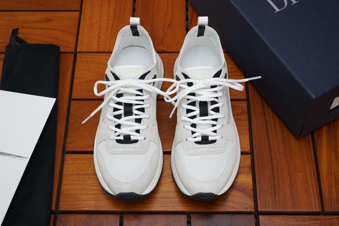 B25 Runner white Oblique Suede