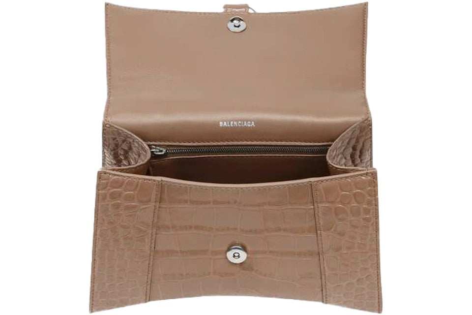 Hourglass Top Handle Bag Mink