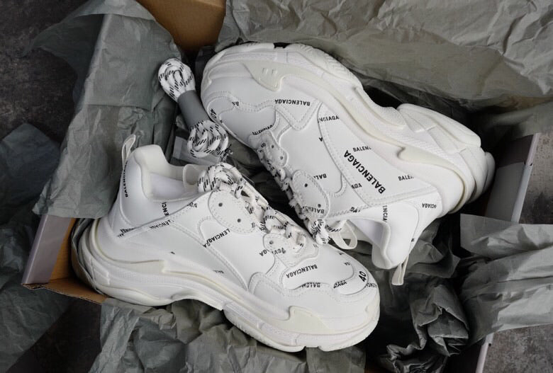 Triple S Allover Logo White