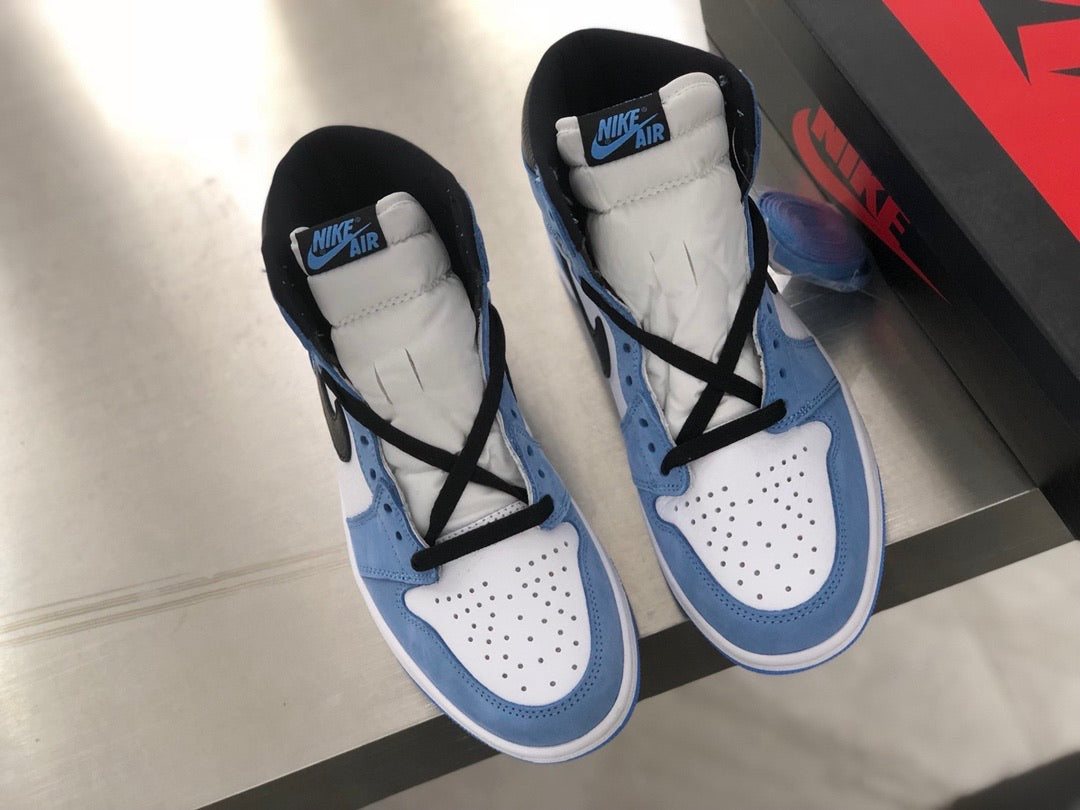 J1 Retro High White University Blue Black