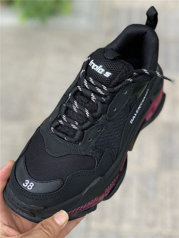 Triple S Black/Pink Clear Sole