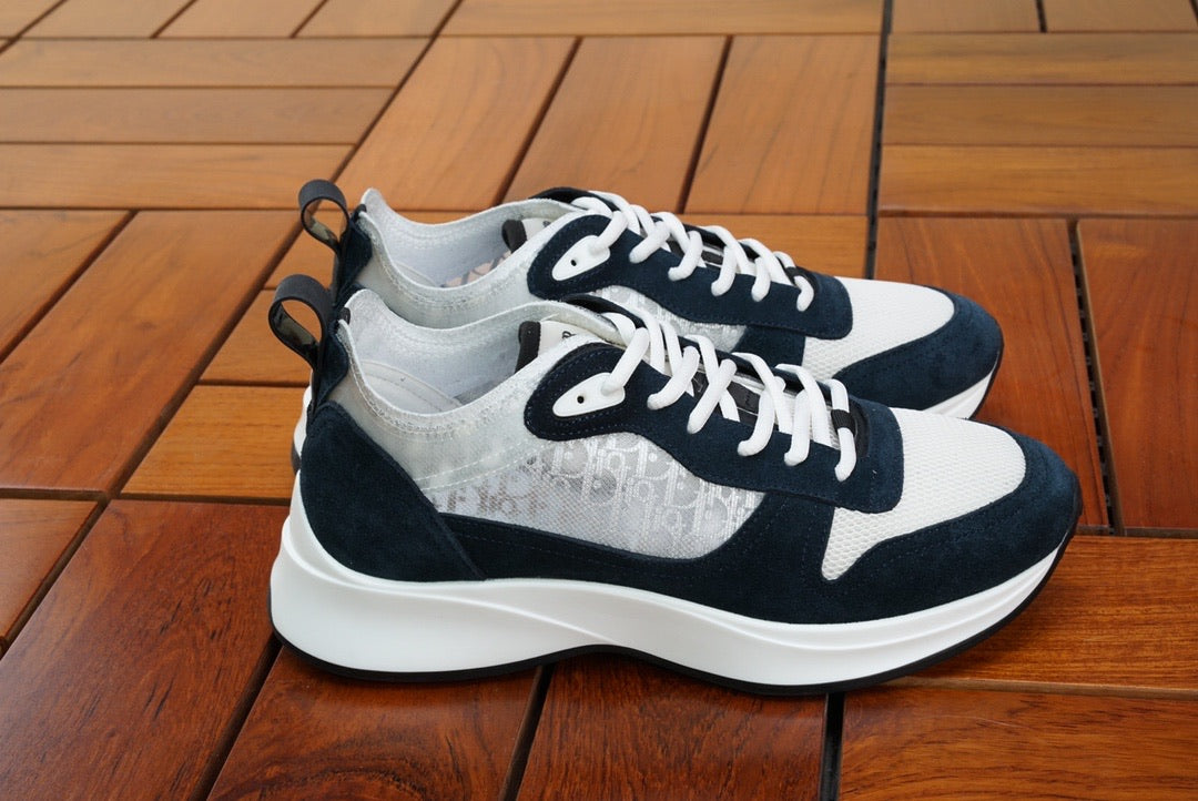 CD B25 Runner Navy Oblique Suede